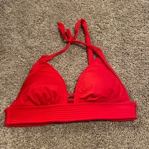 Red Target bikini top